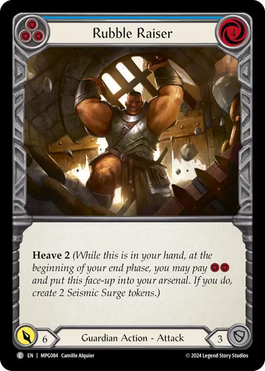 Rubble Raiser (Blue) [MPG084] (Mastery Pack Guardian)  Rainbow Foil | Good Games Cannington
