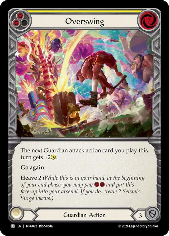 Overswing (Yellow) [MPG092] (Mastery Pack Guardian)  Rainbow Foil | Good Games Cannington