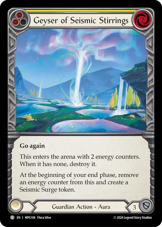 Geyser of Seismic Stirrings (Yellow) [MPG104] (Mastery Pack Guardian)  Rainbow Foil | Good Games Cannington