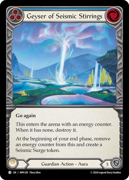 Geyser of Seismic Stirrings (Blue) [MPG105] (Mastery Pack Guardian)  Rainbow Foil | Good Games Cannington