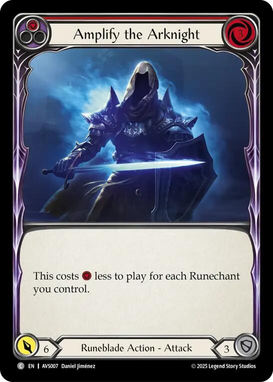 Amplify the Arknight (Red) [AVS007] (Armory Deck: Legends Viserai) | Good Games Cannington