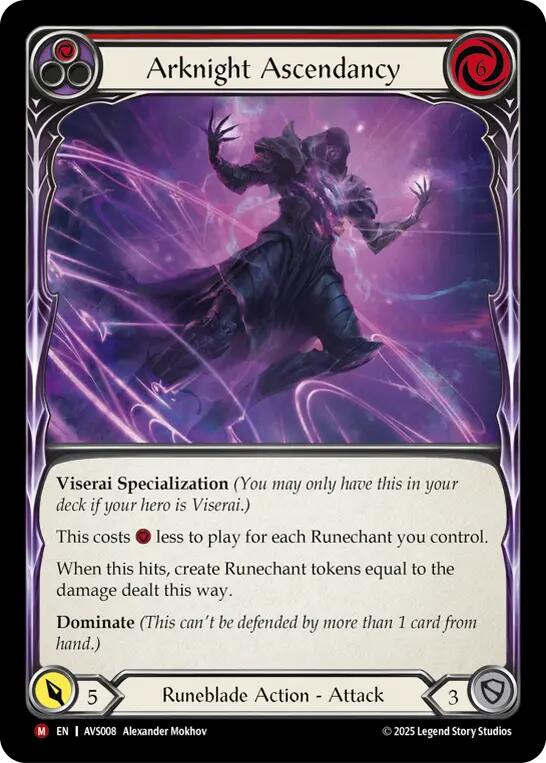 Arknight Ascendancy (Red) [AVS008] (Armory Deck: Legends Viserai) | Good Games Cannington