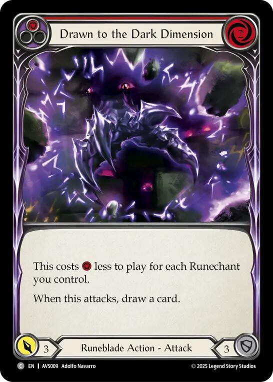 Drawn to the Dark Dimension (Red) [AVS009] (Armory Deck: Legends Viserai) | Good Games Cannington