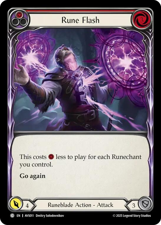 Rune Flash (Red) [AVS011] (Armory Deck: Legends Viserai) | Good Games Cannington