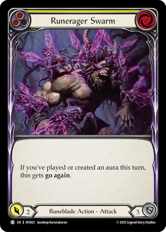 Runerager Swarm (Yellow) [AVS021] (Armory Deck: Legends Viserai) | Good Games Cannington