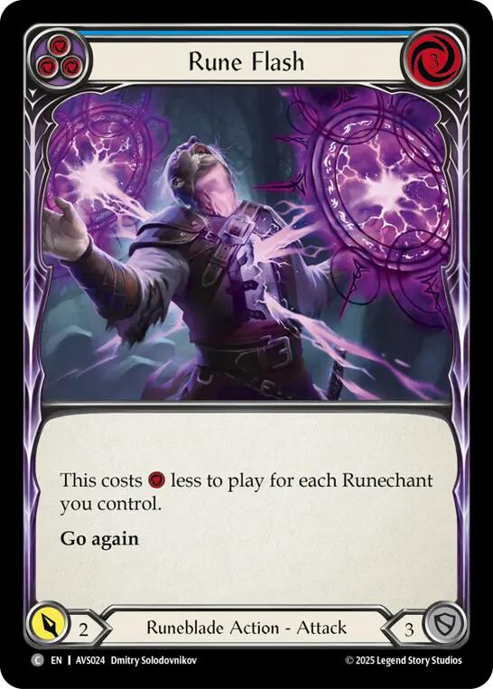 Rune Flash (Blue) [AVS024] (Armory Deck: Legends Viserai) | Good Games Cannington