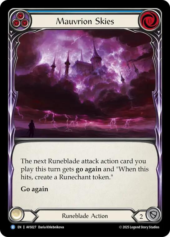 Mauvrion Skies (Blue) [AVS027] (Armory Deck: Legends Viserai) | Good Games Cannington