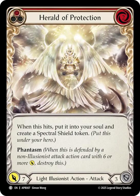 Herald of Protection (Red) [APR007] (Armory Deck: Legends Prism) | Good Games Cannington