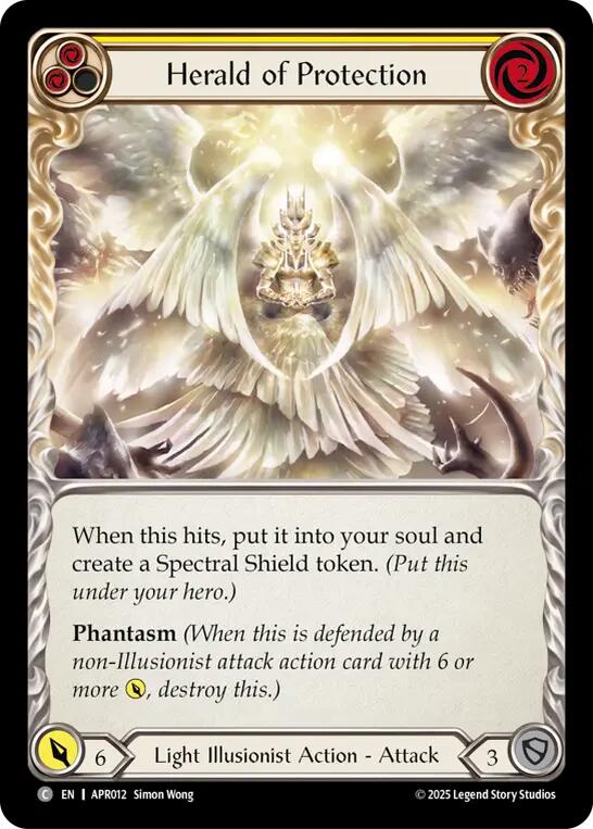 Herald of Protection (Yellow) [APR012] (Armory Deck: Legends Prism) | Good Games Cannington