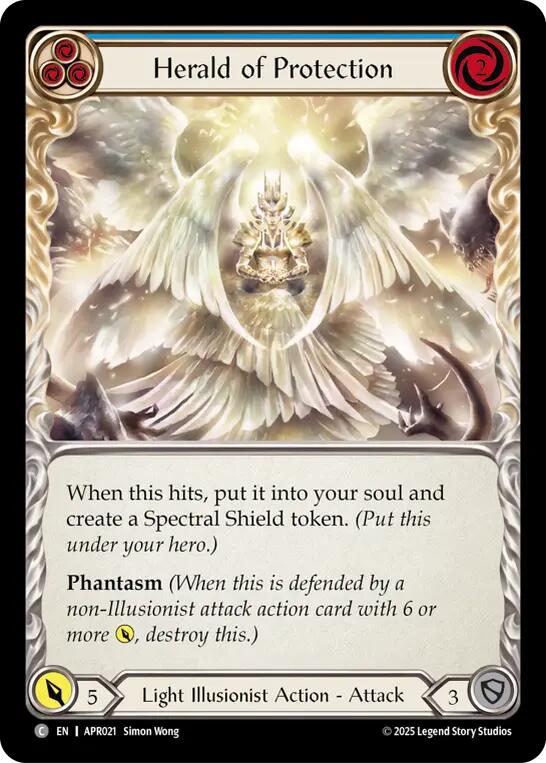 Herald of Protection (Blue) [APR021] (Armory Deck: Legends Prism) | Good Games Cannington