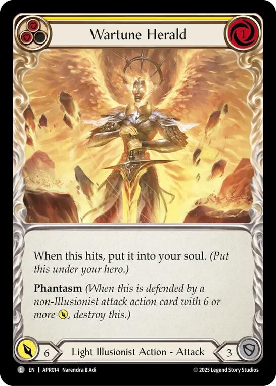 Wartune Herald (Yellow) [APR014] (Armory Deck: Legends Prism) | Good Games Cannington