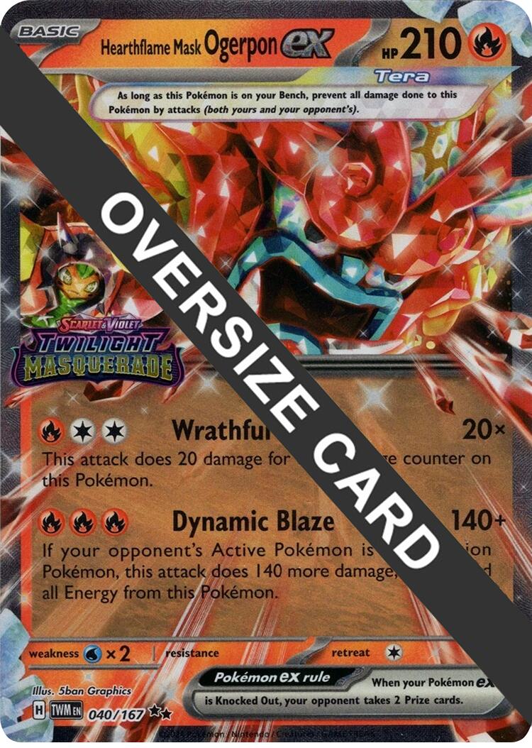 Hearthflame Mask Ogerpon ex (040/167) (Jumbo Card) [Scarlet & Violet: Twilight Masquerade] | Good Games Cannington