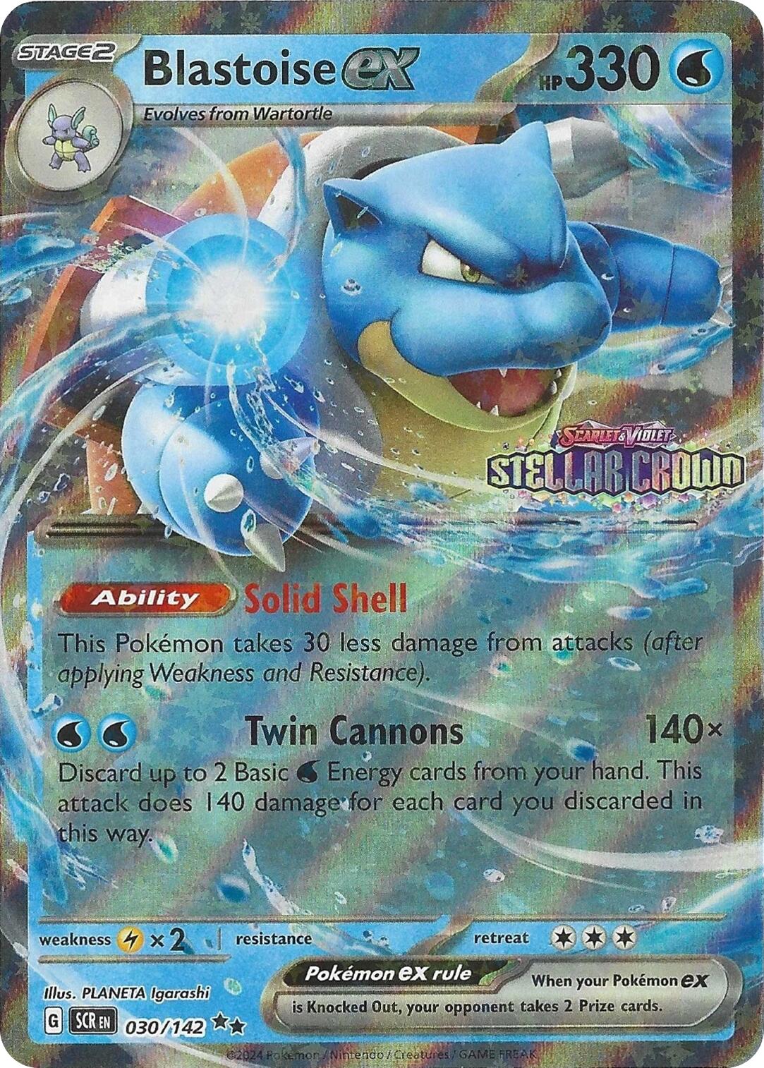 Blastoise ex (030/142) (Stellar Crown Stamp) [Miscellaneous Cards] | Good Games Cannington