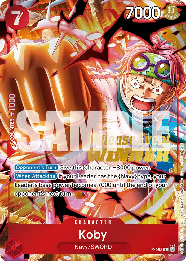Koby (OP12 Release Event Winner) [One Piece Promotion Cards] | Good Games Cannington