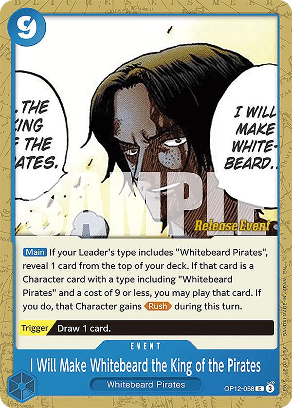 I Will Make Whitebeard the King of the Pirates [Legacy of the Master Release Event Cards] | Good Games Cannington