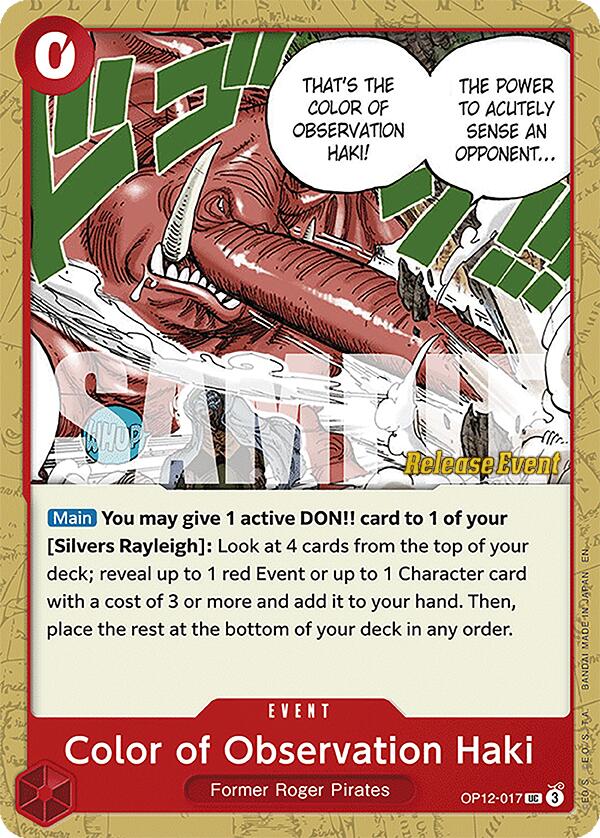 Color of Observation Haki [Legacy of the Master Release Event Cards] | Good Games Cannington