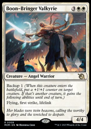 Boon-Bringer Valkyrie (Promo Pack) [March of the Machine Promos] | Good Games Cannington