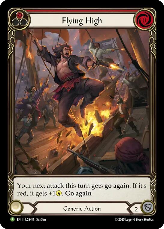 Flying High (Red) [LGS411] (Promo)  Rainbow Foil | Good Games Cannington
