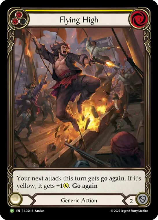 Flying High (Yellow) [LGS412] (Promo)  Rainbow Foil | Good Games Cannington