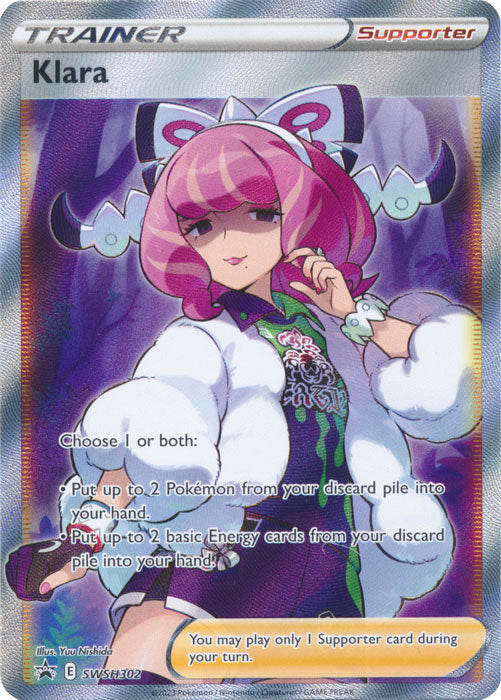 Klara (SWSH302) (Full Art) [Sword & Shield: Black Star Promos] | Good Games Cannington