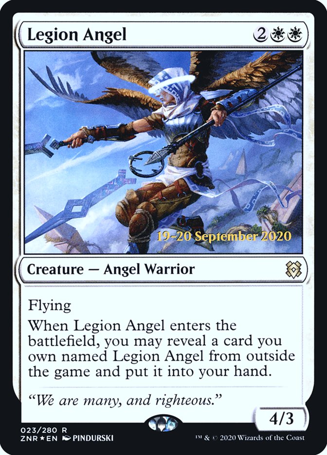 Legion Angel [Zendikar Rising Prerelease Promos] | Good Games Cannington