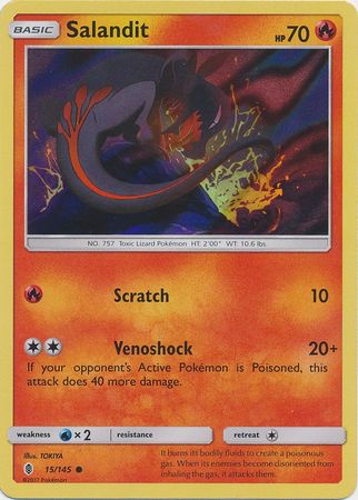 Salandit (15/145) (Collection Promo) [Sun & Moon: Guardians Rising] | Good Games Cannington
