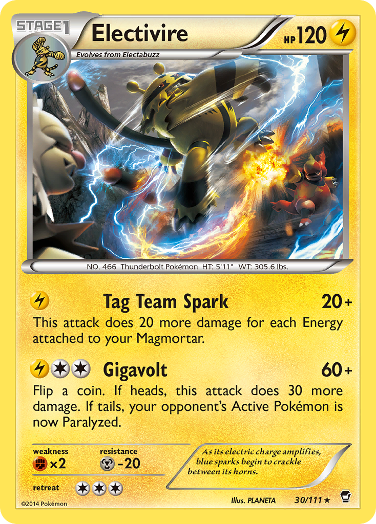 Electivire (30/111) [XY: Furious Fists] | Good Games Cannington