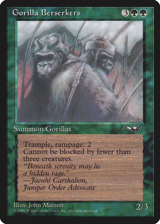 Gorilla Berserkers (Mouths Closed) [Alliances] | Good Games Cannington