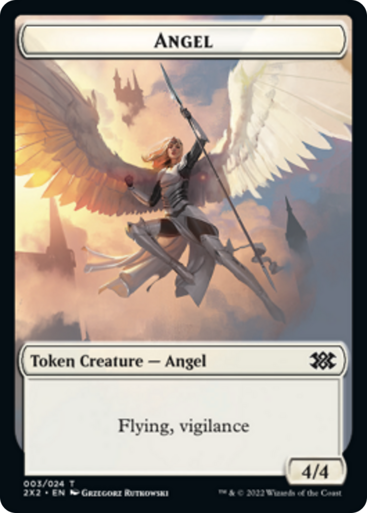 Faerie Rogue // Angel Double-Sided Token [Double Masters 2022 Tokens] | Good Games Cannington