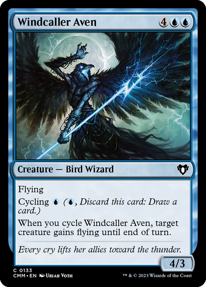 Windcaller Aven 133 (Commander Masters)  | Good Games Cannington