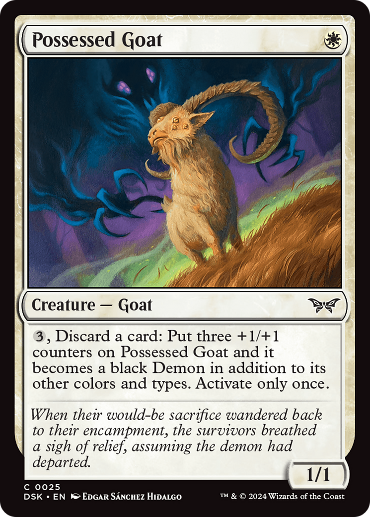 Possessed Goat [Duskmourn: House of Horror] | Good Games Cannington