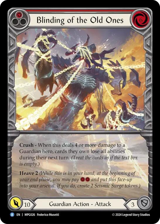 Blinding of the Old Ones (Extended Art) [MPG026] (Mastery Pack Guardian)  Rainbow Foil | Good Games Cannington
