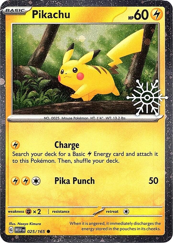 Pikachu (025/165) (Holoiday Calendar) [Miscellaneous Cards] | Good Games Cannington