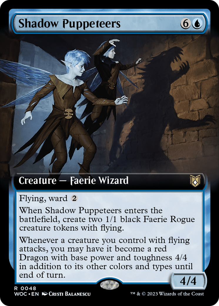 Shadow Puppeteers (Extended Art) [Wilds of Eldraine Commander] | Good Games Cannington
