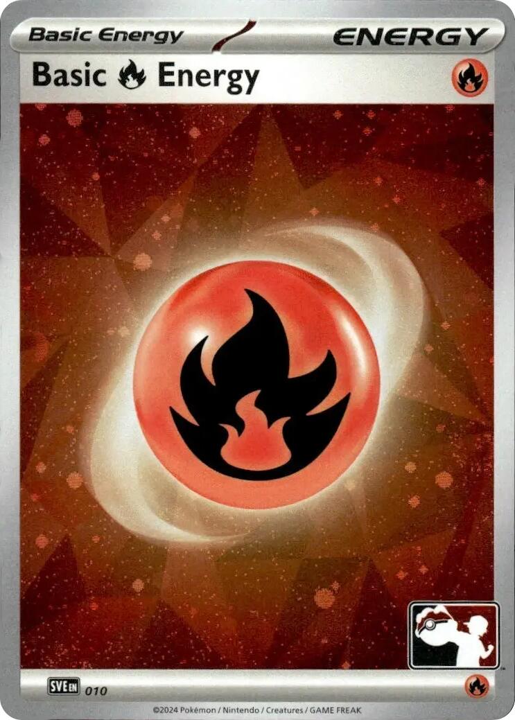 Basic Fire Energy (010) (Cosmos Holo) [Prize Pack Series Seven] | Good Games Cannington