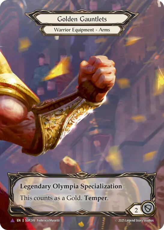 Golden Gauntlets (Marvel) [SUP249] (Super Slam)  Cold Foil | Good Games Cannington