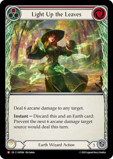 Light Up the Leaves (Red) [SUP264] (Super Slam)  Rainbow Foil | Good Games Cannington