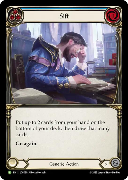 Sift (Blue) [JDG050] (Promo)  Cold Foil | Good Games Cannington