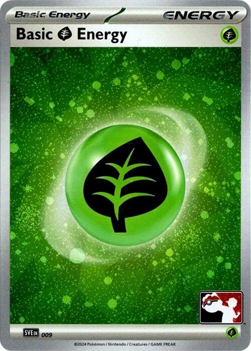 Basic Grass Energy (009) (Cosmos Holo) [Prize Pack Series Seven] | Good Games Cannington