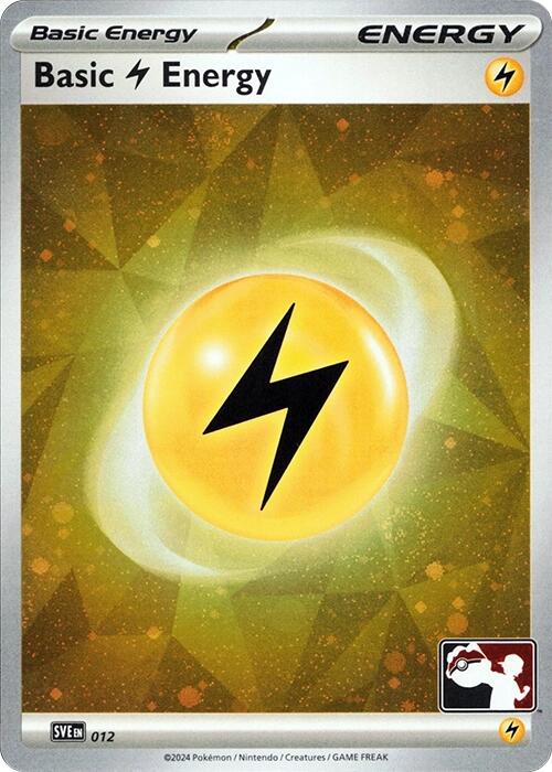 Basic Lightning Energy (012) (Cosmos Holo) [Prize Pack Series Seven] | Good Games Cannington