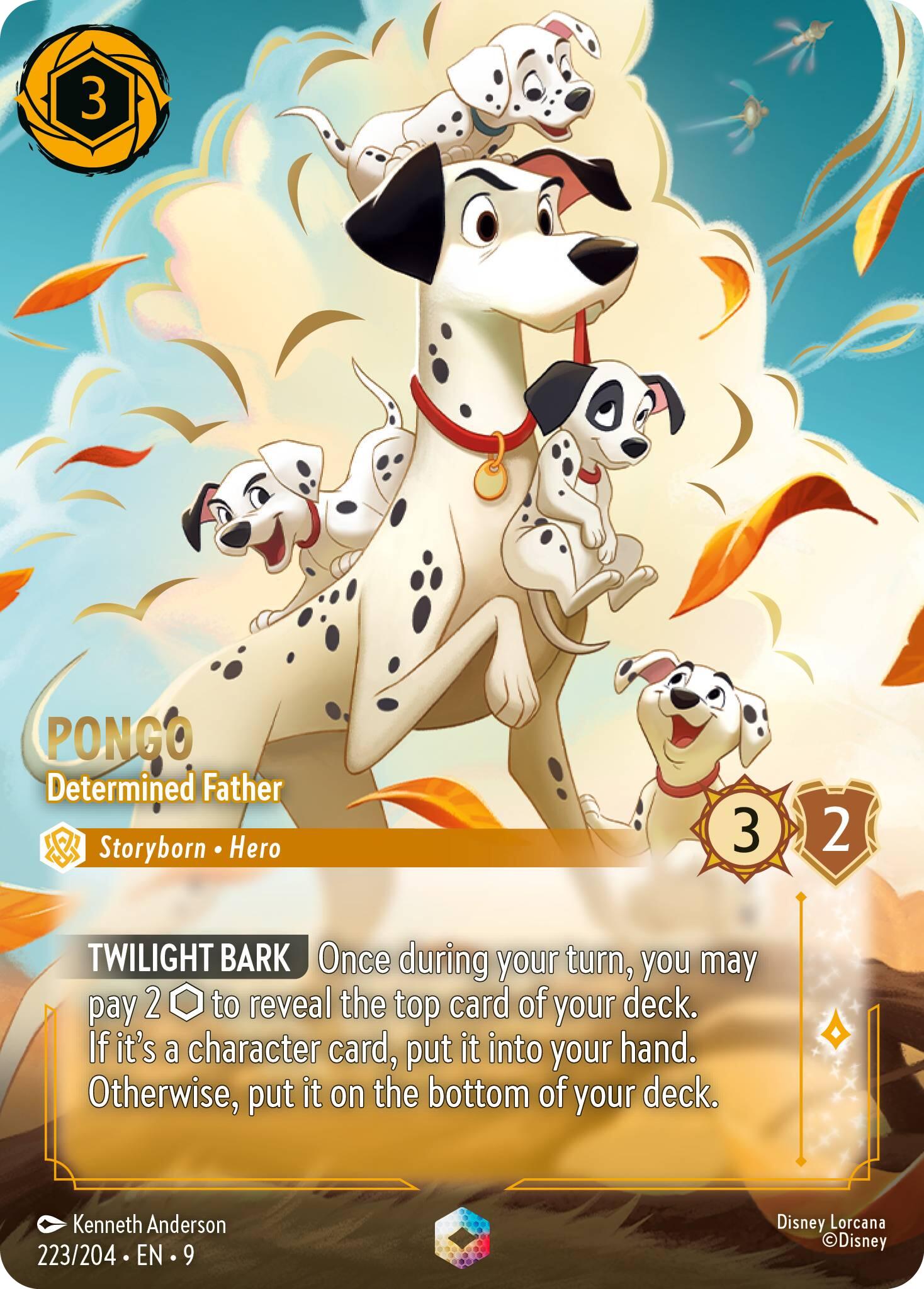 Pongo - Determined Father (Enchanted) (223/204) [Fabled] | Good Games Cannington