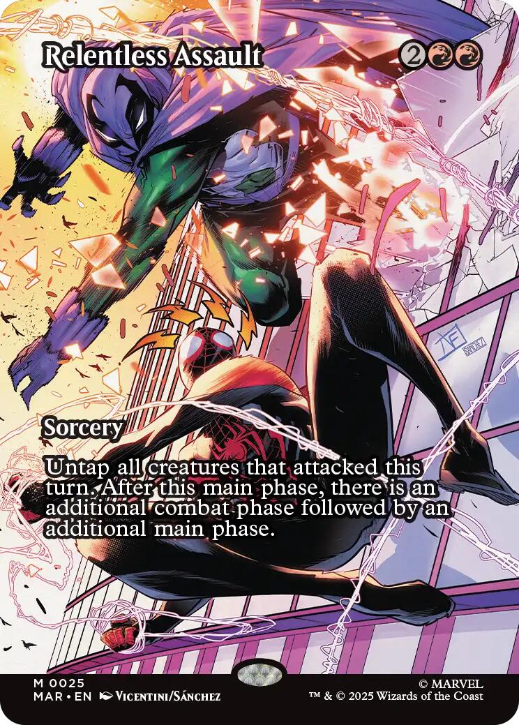 Relentless Assault (Borderless) [Marvel's Spider-Man: Eternal-Legal] | Good Games Cannington