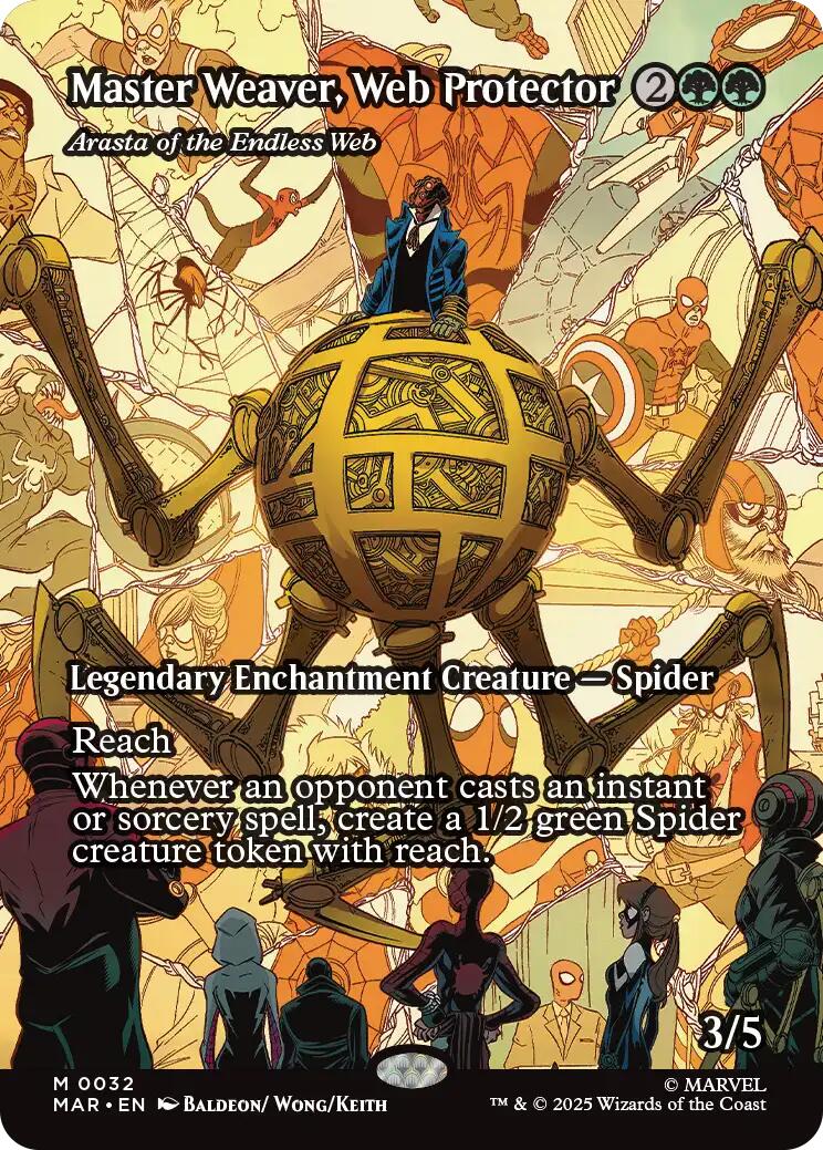 Master Weaver, Web Protector - Arasta of the Endless Web (Borderless) [Marvel's Spider-Man: Eternal-Legal] | Good Games Cannington