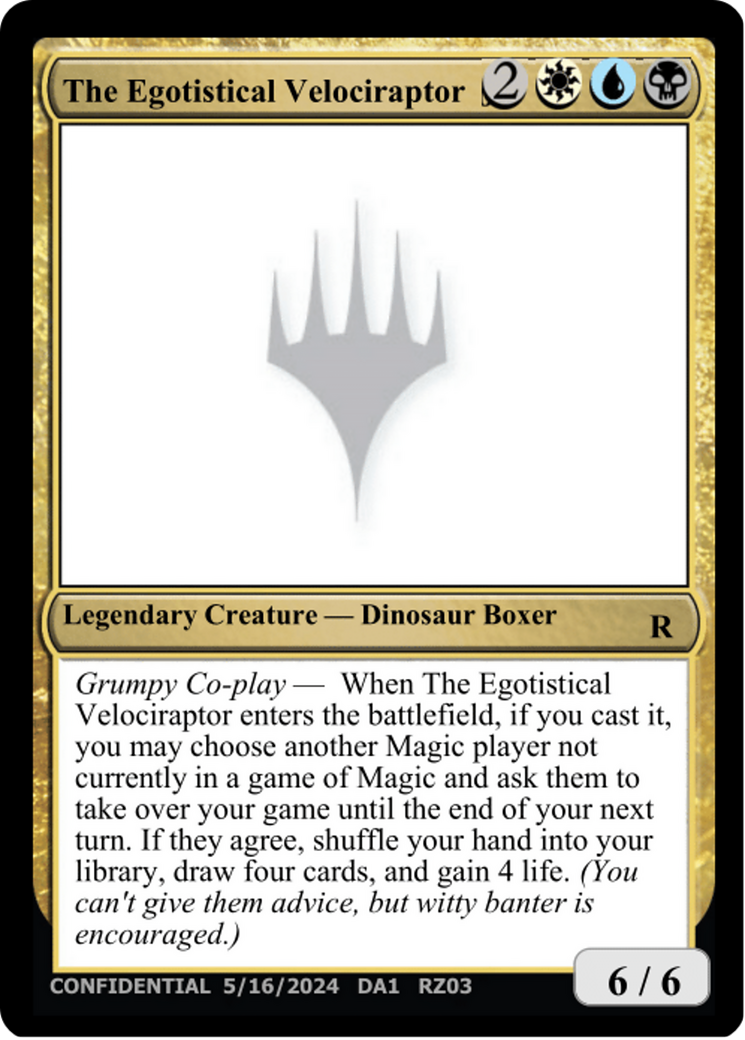 The Egotistical Velociraptor [Mystery Booster 2 Playtest Cards] | Good Games Cannington