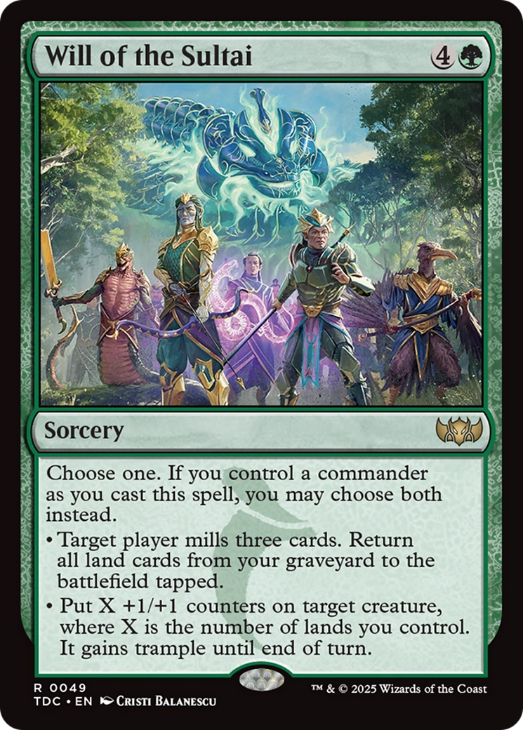 Will of the Sultai [Tarkir: Dragonstorm Commander] | Good Games Cannington