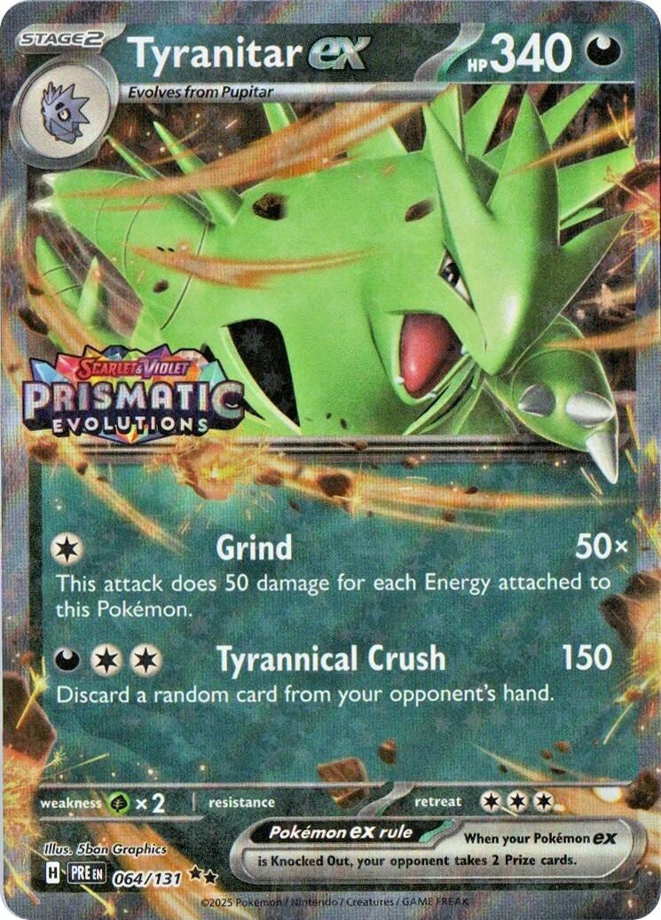 Tyranitar ex (064/131) (Prismatic Evolutions Stamp) [Miscellaneous Cards] | Good Games Cannington