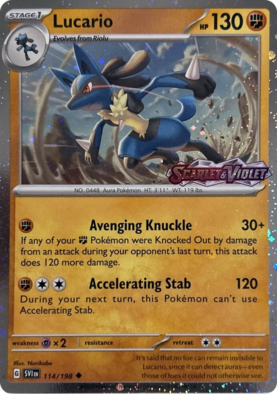 Lucario (114/198) (Scarely & Violet Stamp) [Miscellaneous Cards] | Good Games Cannington