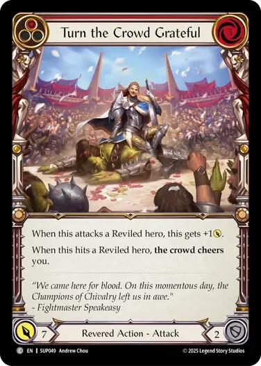 Turn the Crowd Grateful (Red) [SUP049] (Super Slam)  Rainbow Foil | Good Games Cannington