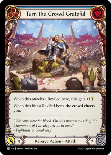 Turn the Crowd Grateful (Blue) [SUP051] (Super Slam)  Rainbow Foil | Good Games Cannington
