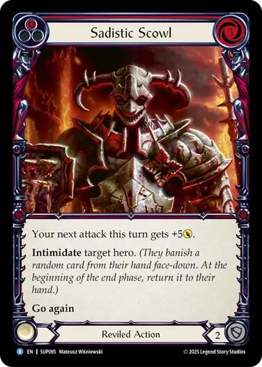 Sadistic Scowl [SUP095] (Super Slam)  Rainbow Foil | Good Games Cannington